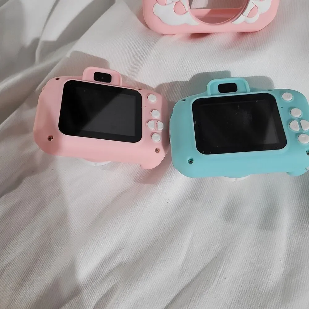2 Seckton Upgrade Kids Selfie Cameras w/o 32GB SD Card Or Charger Blue and Pink